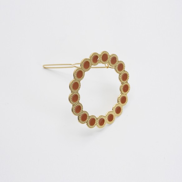 Barrette cheveux ronde émaillée Fanette – Effet bijou
