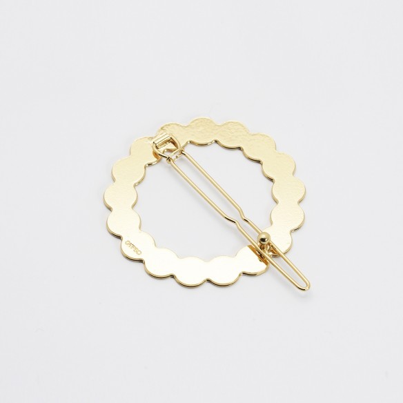 Barrette cheveux ronde émaillée Fanette – Effet bijou