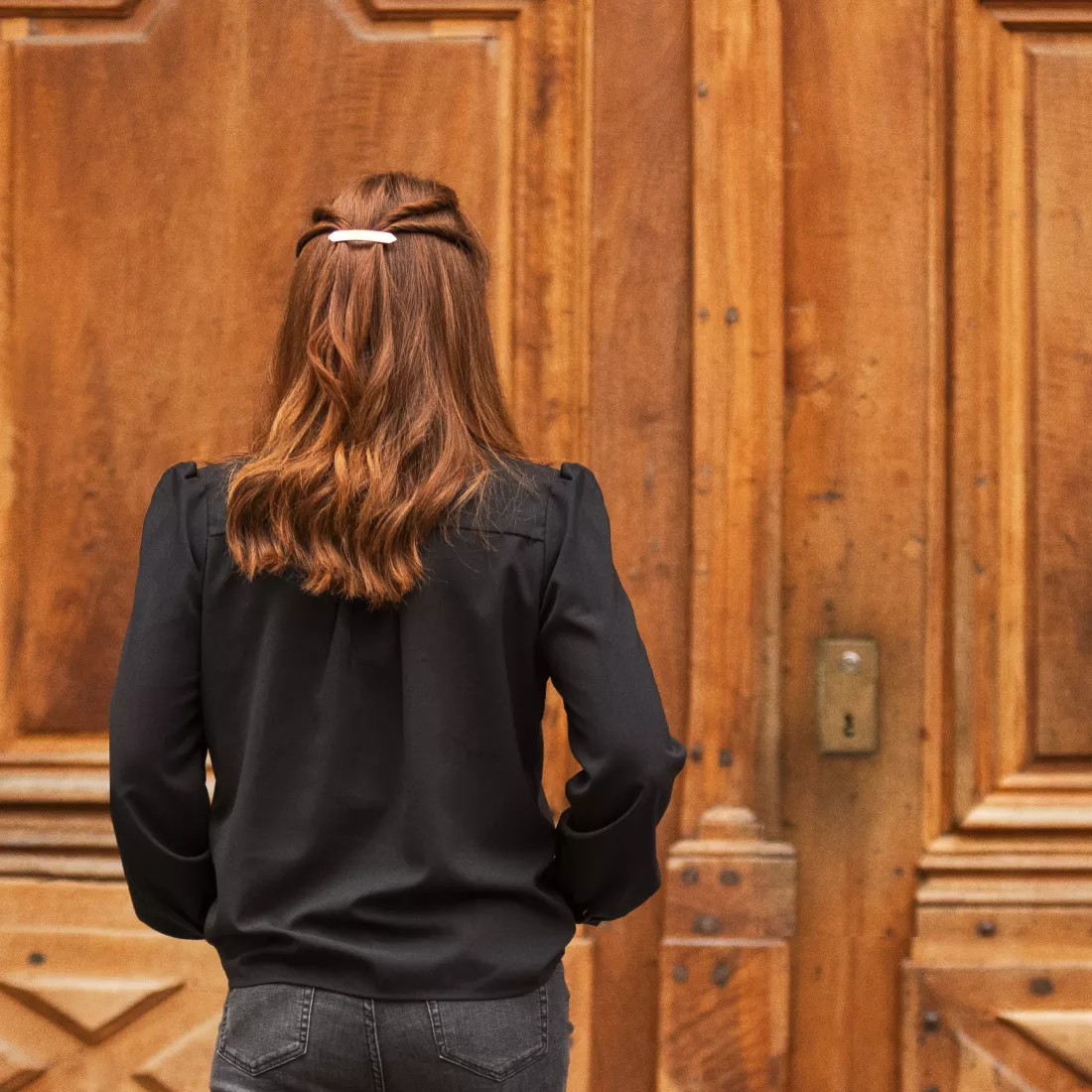 GYPSO I Discreet hair clip - Emma - Antique Silver