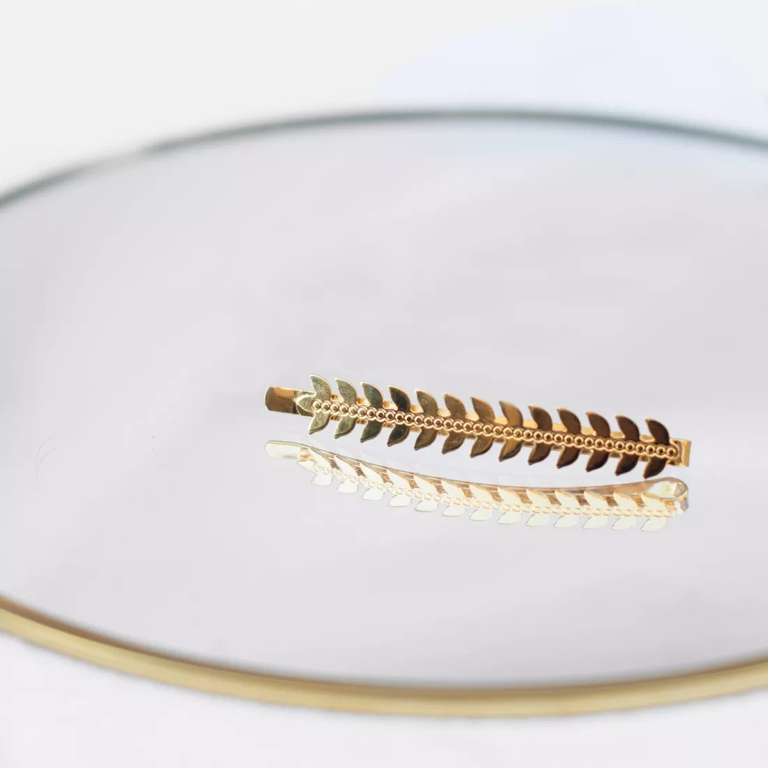 GYPSO I Barrette cheveux vintage émaillé - Julia - Doré