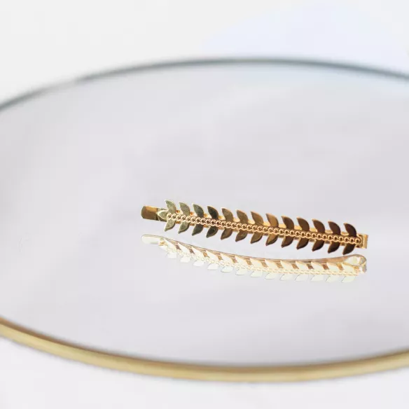 GYPSO I Barrette cheveux vintage émaillé - Julia - Doré