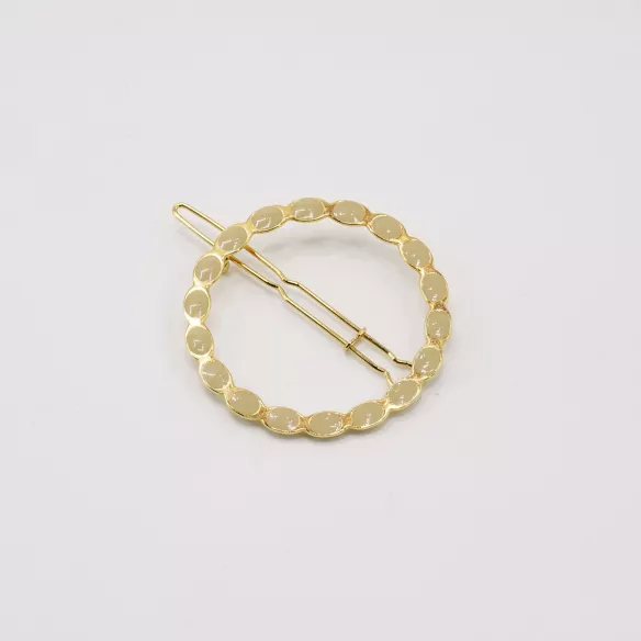 GYPSO I Barrette cheveux fins émaillée - Appoline - Doré - Champagne